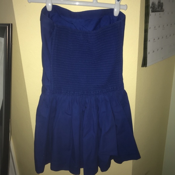 Blue strapless Hollister dress. - Picture 2 of 2